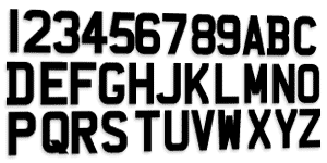 Number Plates Font