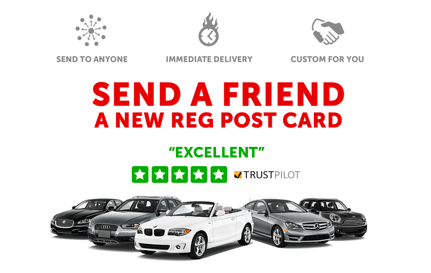 Send a friend a Number Plate postcard!